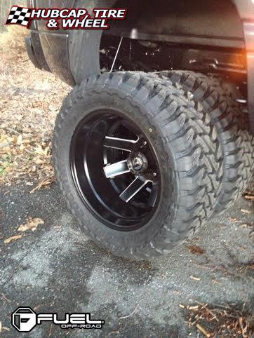 vehicle gallery/dodge ram fuel maverick d538 20X10  Black & Milled wheels and rims